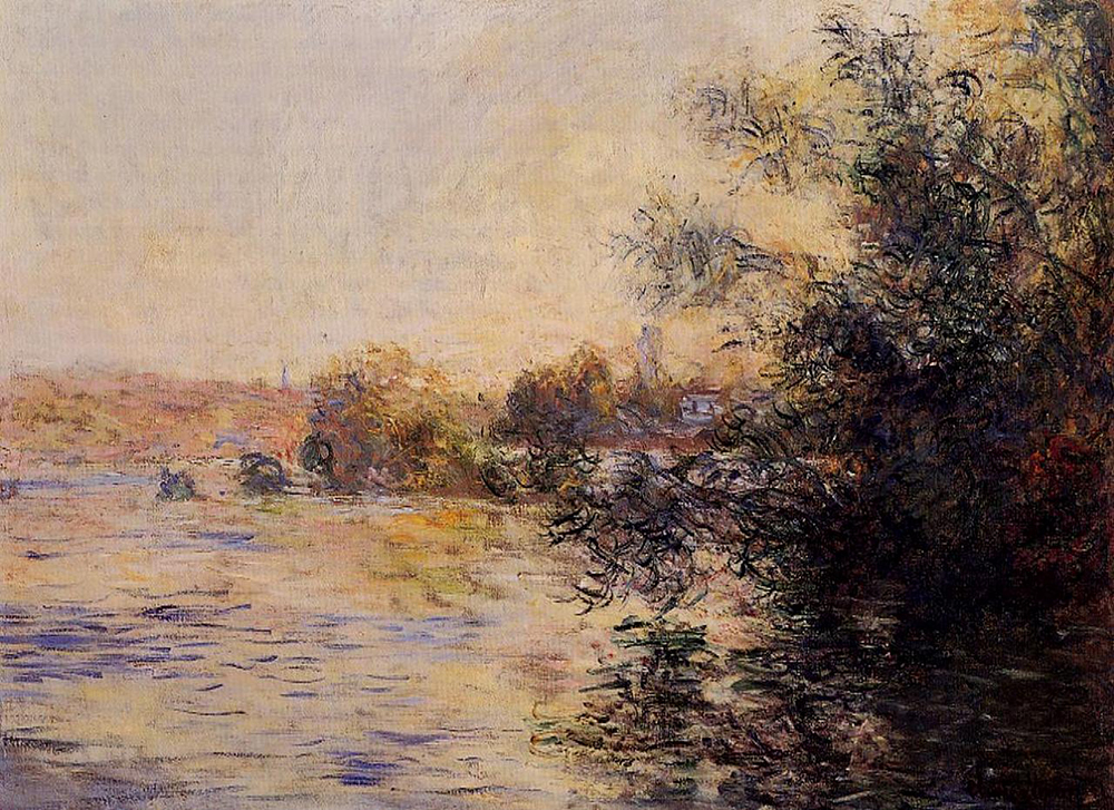 Claude Monet Evening Effect of the Seine, 1881 oil painting reproduction