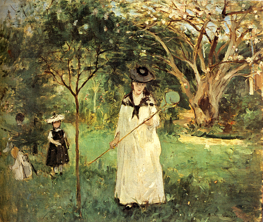 Berthe Morisot Hunting for the butterflies oil painting reproduction