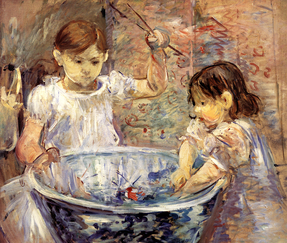 Berthe Morisot Enfants a la vasque oil painting reproduction