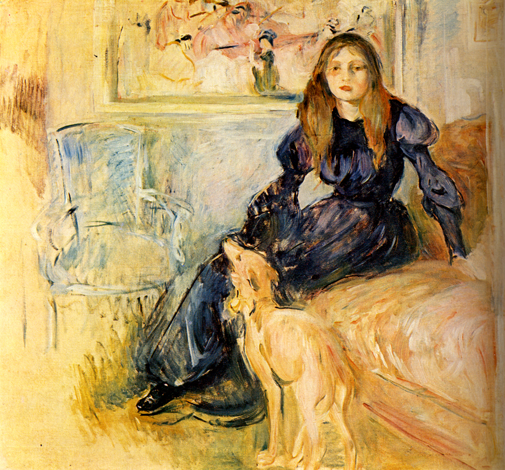 Berthe Morisot Julie Manet and her Laerte Greyhound oil painting reproduction