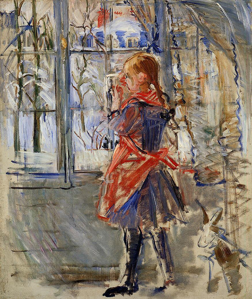 Berthe Morisot Child with a Red Apron - 1886  oil painting reproduction