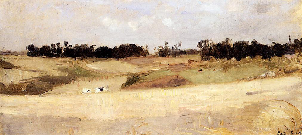 Berthe Morisot Landscape near Valenciennes - 1875 oil painting reproduction