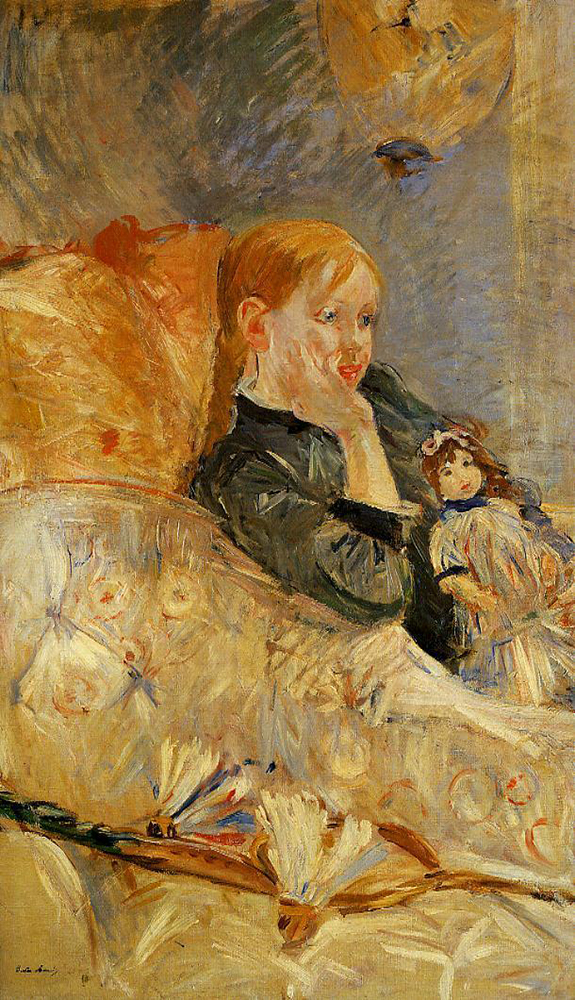 Berthe Morisot Little Girl with a Doll - 1886  oil painting reproduction