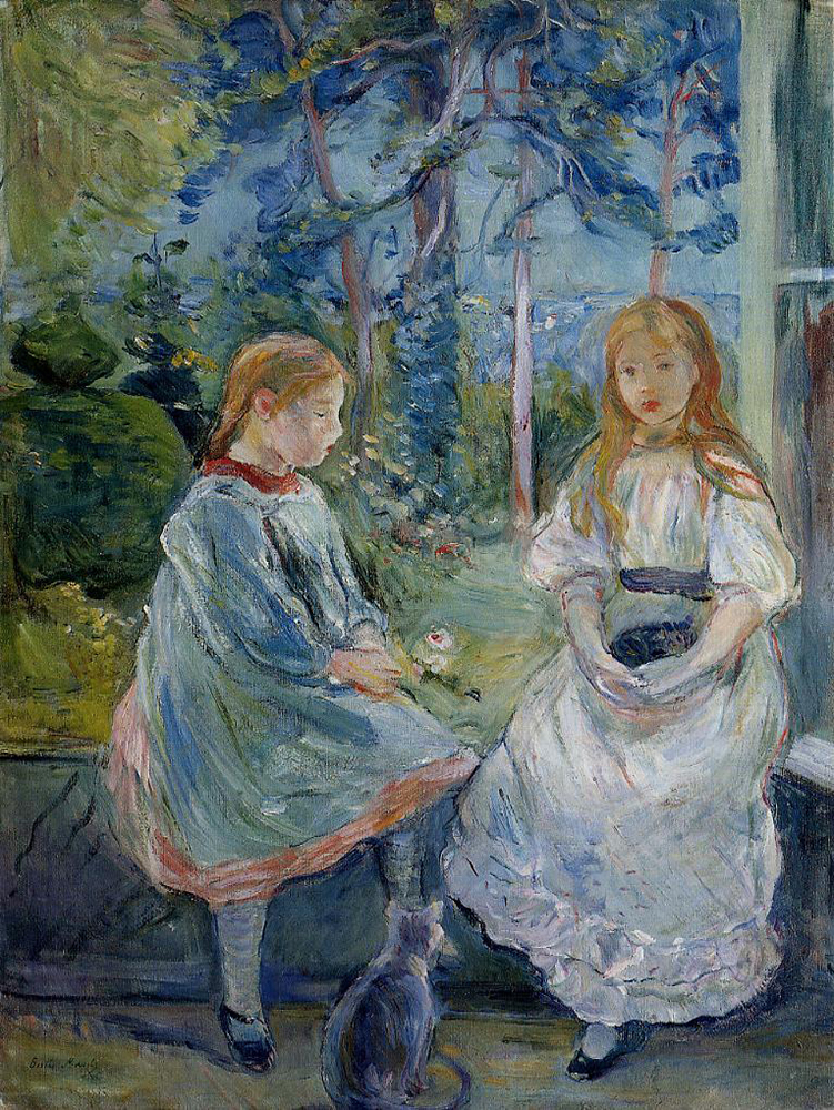 Berthe Morisot Little Girls at the Window (Jeanne and Edma Bodeau) - 1892  oil painting reproduction