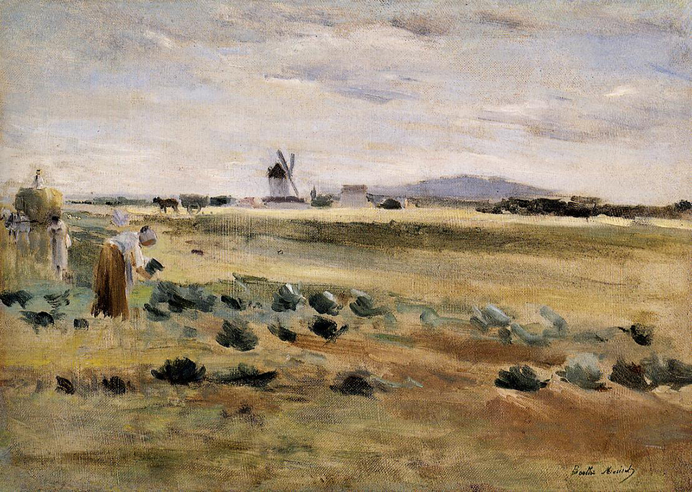 Berthe Morisot The Little Windmill at Gennevilliers - 1875  oil painting reproduction