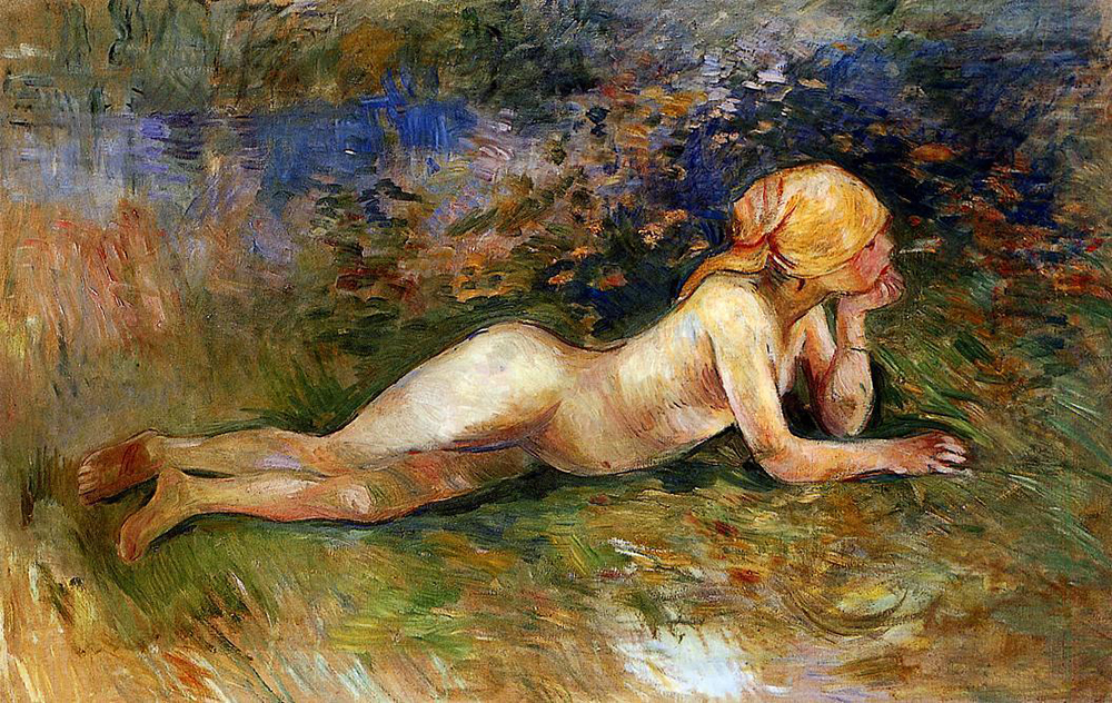 Berthe Morisot The Reclining Shepherdess - 1891  oil painting reproduction