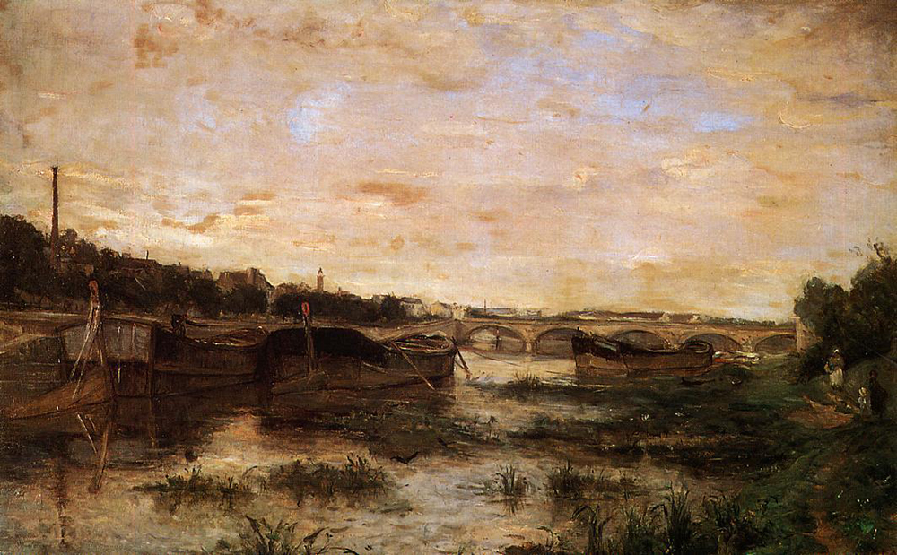 Berthe Morisot The Seine below the Pont d'Lena - 1866  oil painting reproduction