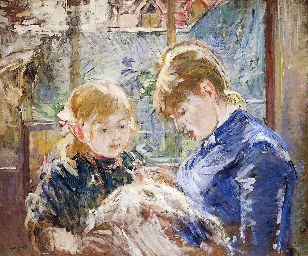 Berthe Morisot The Sewing Lesson oil painting reproduction