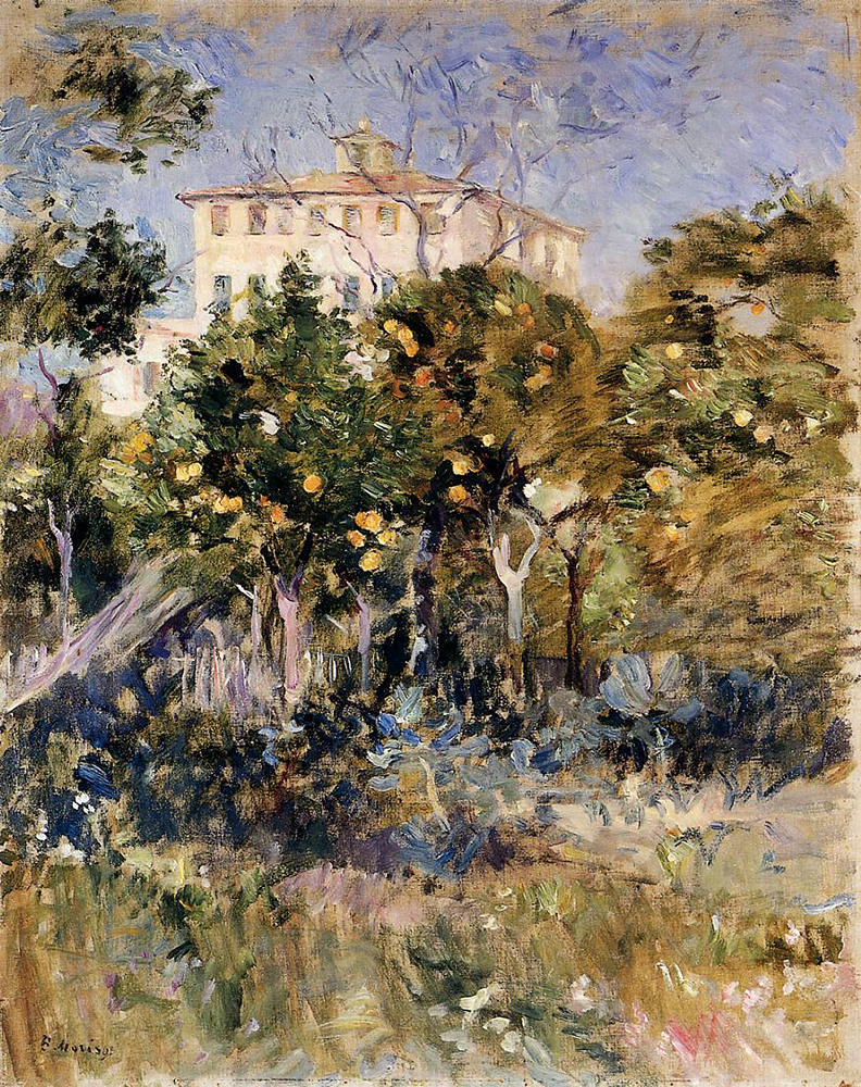 Berthe Morisot Villa with Orange Trees, Nice - 1882  oil painting reproduction