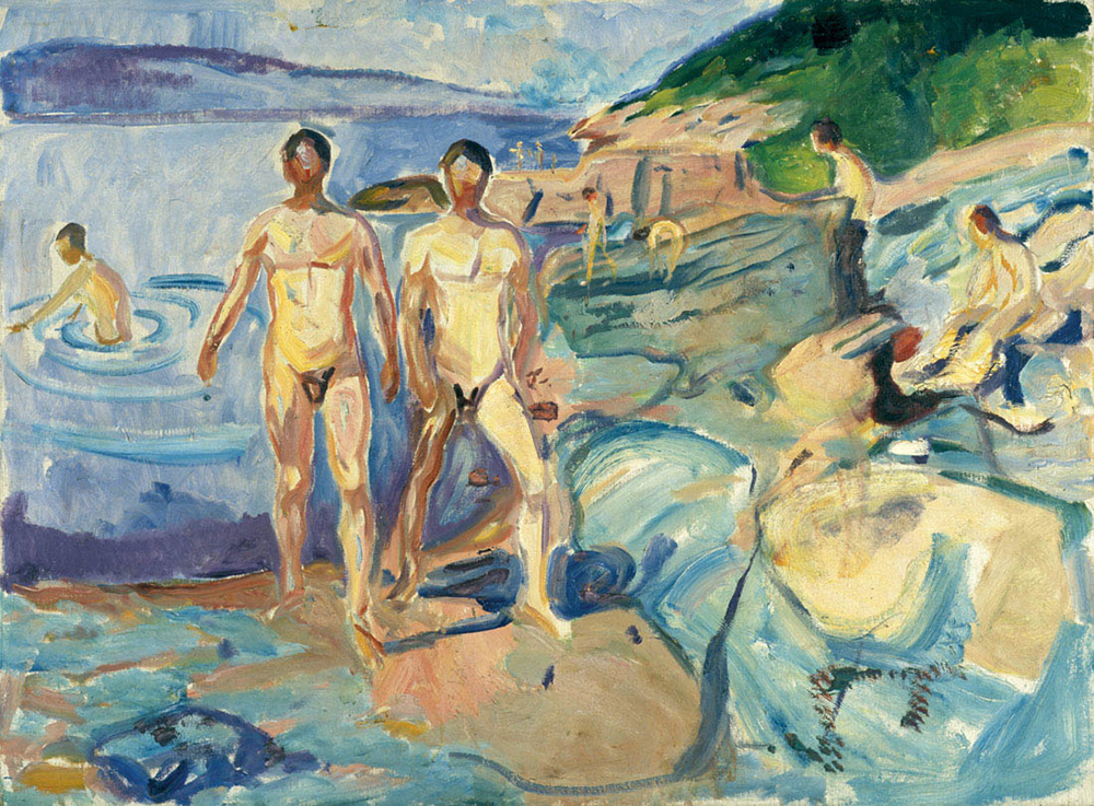 Edvard Munch Bathing Men oil painting reproduction