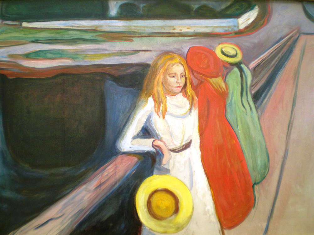 Edvard Munch Girls on the Bridge 3 oil painting reproduction