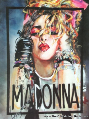 Pop and Rock Portraits - Pop - Madonna 12 painting for sale Mado12