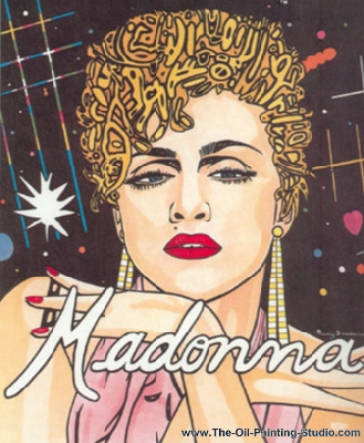 Pop and Rock Portraits - Pop - Madonna 2 painting for sale Mado2