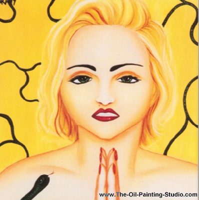 Pop and Rock Portraits - Pop - Madonna 9 painting for sale Mado9