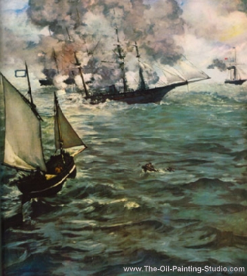 Edouard Manet Alabama and Kearsarge oil painting reproduction