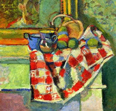 Henri Matisse Still Life, Checked Tablecloth oil painting reproduction