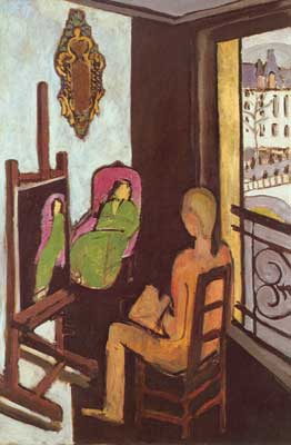 Henri Matisse The Painter and his Model oil painting reproduction
