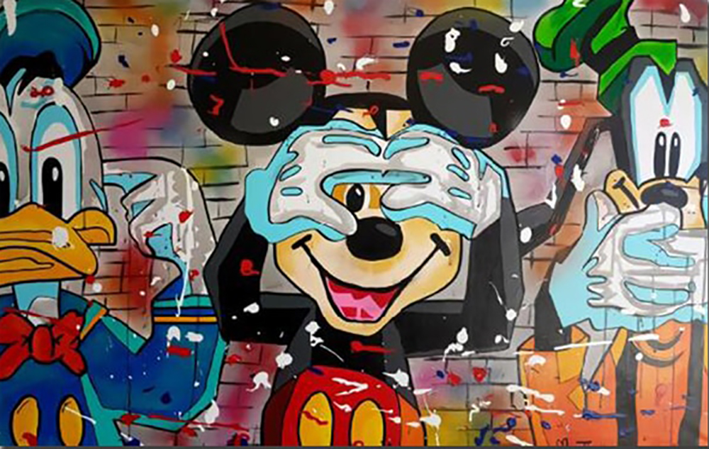 Comic Book Heroes Art - Mickey Mouse - Mickey Mouse Graffiti painting for sale Mick01