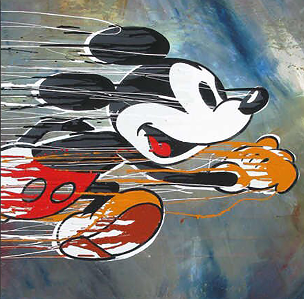 Comic Book Heroes Art - Mickey Mouse - Speedy Mickey Mouse painting for sale Mick02
