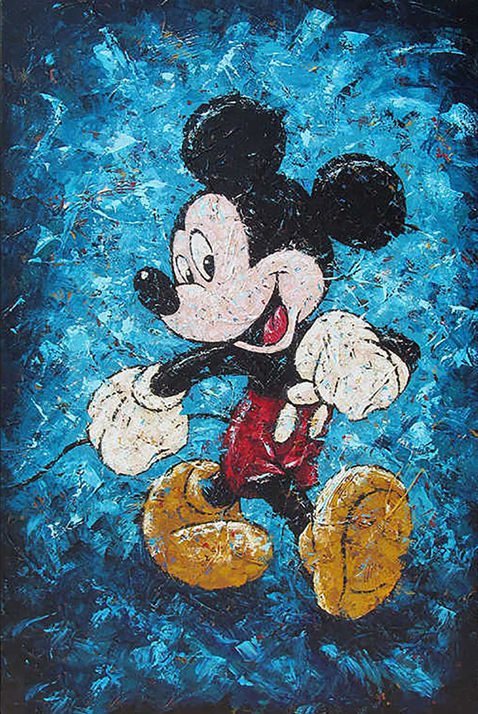 Comic Book Heroes Art - Mickey Mouse - Mickey Mouse Walking painting for sale Mick15