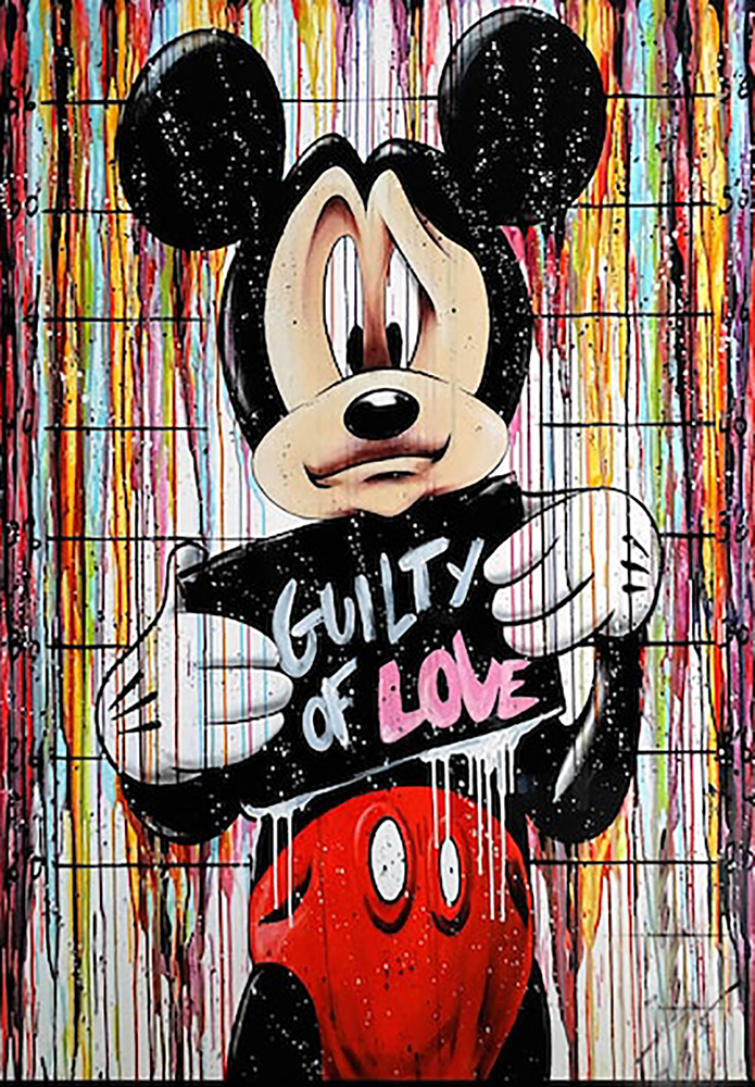 Comic Book Heroes Art - Mickey Mouse - Mickey Mouse Guilty of Love painting for sale Mick18