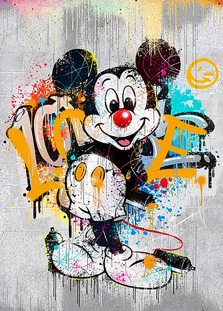 Comic Book Heroes Art - Mickey Mouse - Mickey Mouse Love painting for sale Mick21