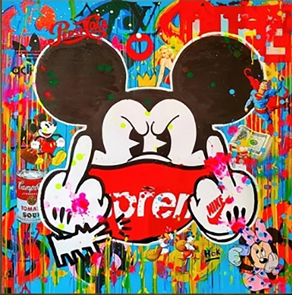Comic Book Heroes Art - Mickey Mouse - Mickey Mouse Facemask painting for sale Mick25