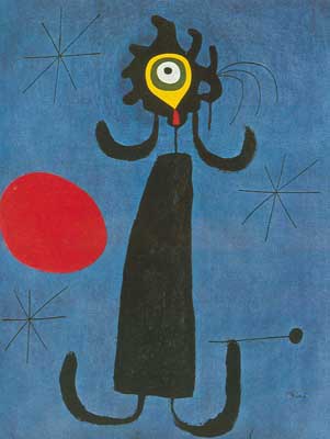 Joan Miro Woman in Front of the Sun oil painting reproduction