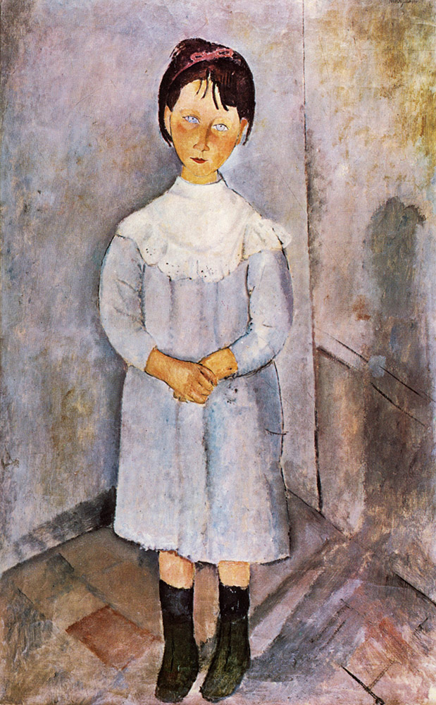 Amedeo Modigliani Fillette en bleu oil painting reproduction