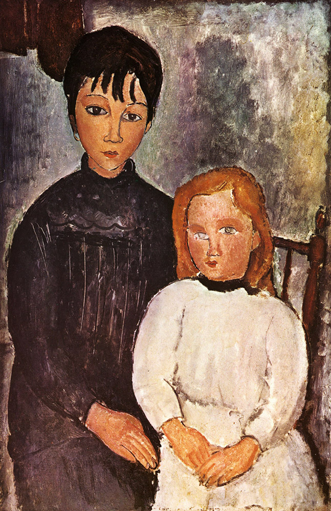 Amedeo Modigliani Les deux fillettes oil painting reproduction
