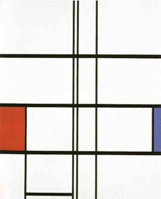 Piet Mondrian Composition with Red and Blue oil painting reproduction