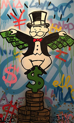 Alec Monopoly Flying Monopoly oil painting reproduction