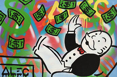 Alec Monopoly Smoking Money oil painting reproduction