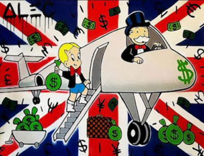 Alec Monopoly Union Jack oil painting reproduction