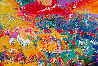 Leroy Neiman Circus oil painting reproduction