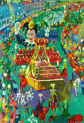 Leroy Neiman Mardi Gras oil painting reproduction