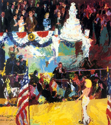 Leroy Neiman Presidents Birthday Party oil painting reproduction