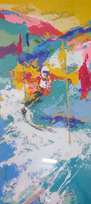 Leroy Neiman Downhill Skier oil painting reproduction