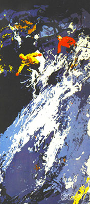 Leroy Neiman Sky Slope oil painting reproduction