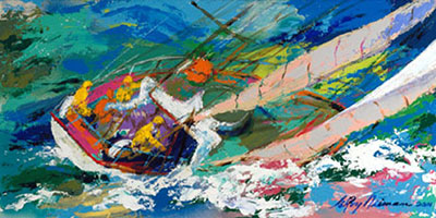 Leroy Neiman Yawl Sailing oil painting reproduction
