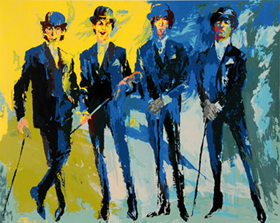Leroy Neiman Beatles oil painting reproduction