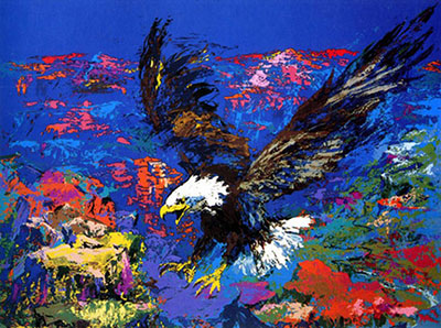 Leroy Neiman American Bald Eagle oil painting reproduction