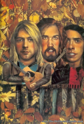 Pop and Rock Portraits - Rock - Nirvana painting for sale Nirv1