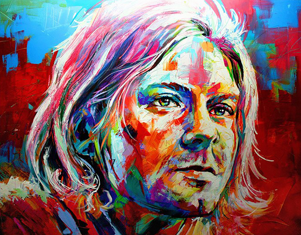 Pop and Rock Portraits - Rock - Nirvana 2 painting for sale Nirv2