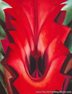 Georgia OKeeffe Inside Red Canna oil painting reproduction