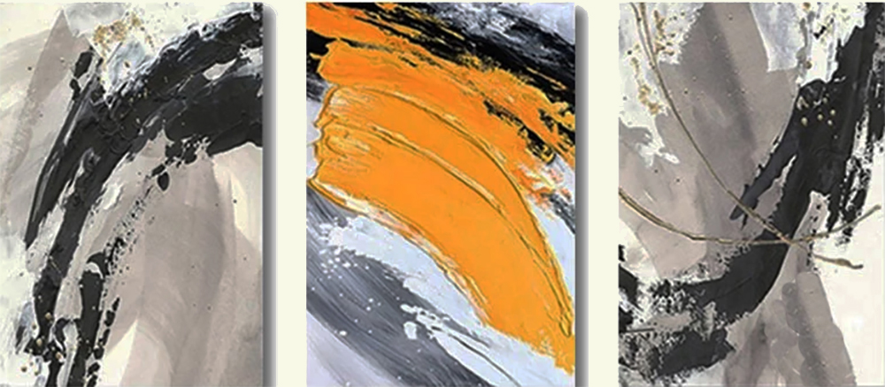 Group-Painting-Sets Abstract 3 Panel painting for sale PAA0005