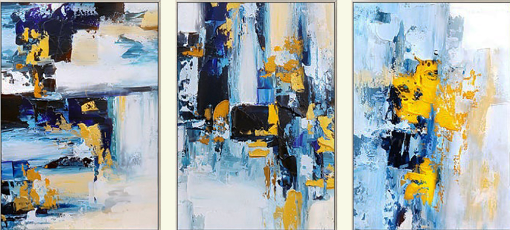 Group-Painting-Sets Abstract 3 Panel painting for sale PAA0012