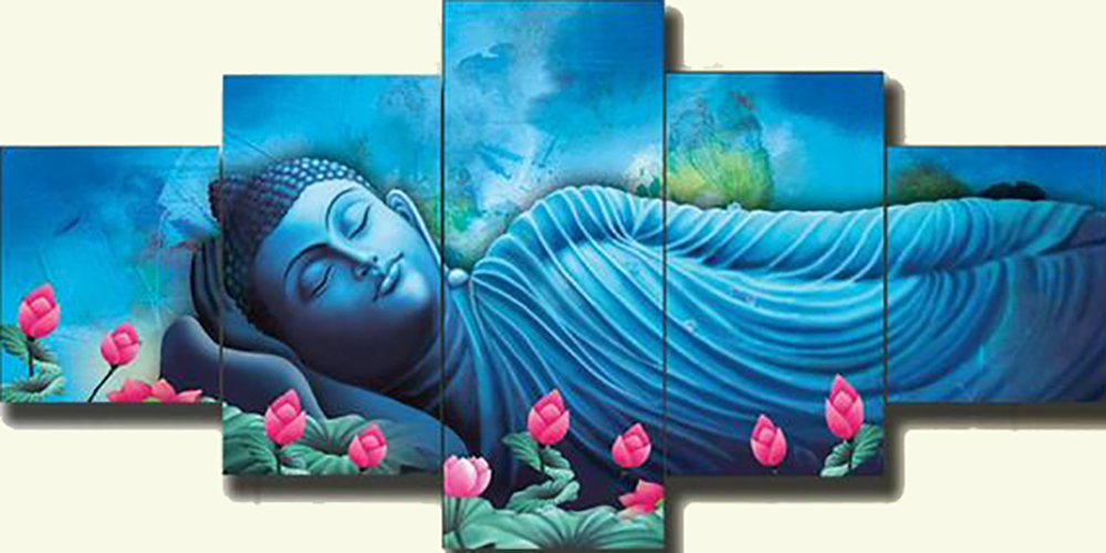 Group-Painting-Sets Buddha 5 Panel painting for sale PAB0005