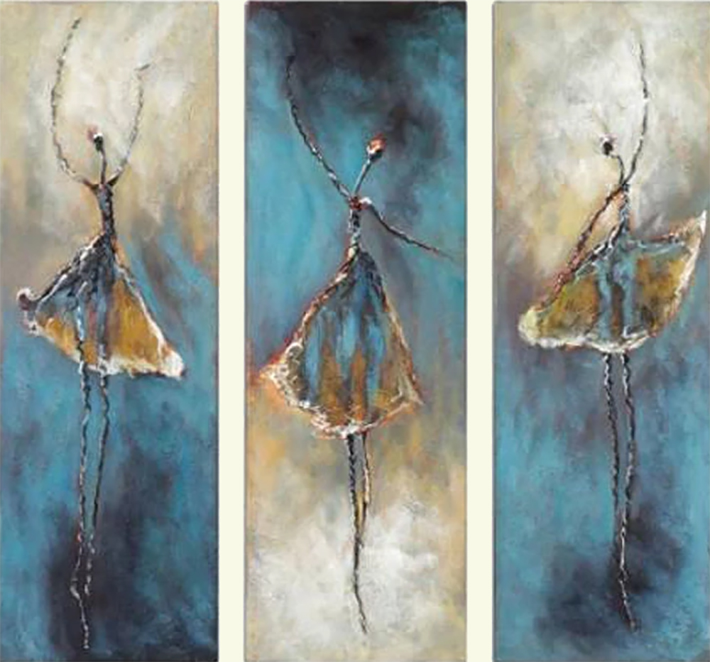 Group-Painting-Sets Dancing 3 Panel painting for sale PAD0002