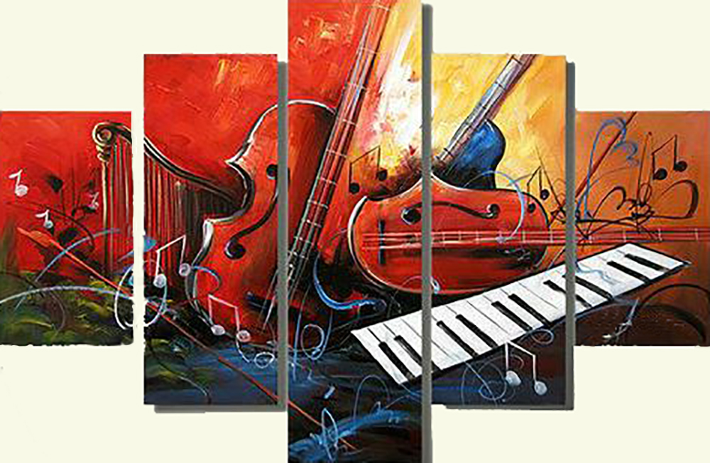 Group-Painting-Sets Music 5 Panel painting for sale PAM0002